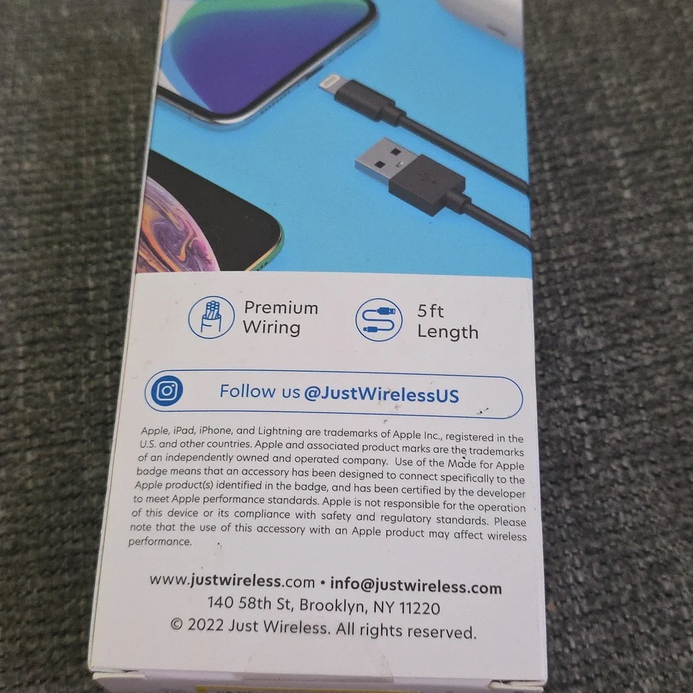 Black Lightning Cable - 5ft Set Of 2.